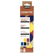 Pebeo Ceramic Paint Initiation Set Starter Colours 6 x 20 ml 756451